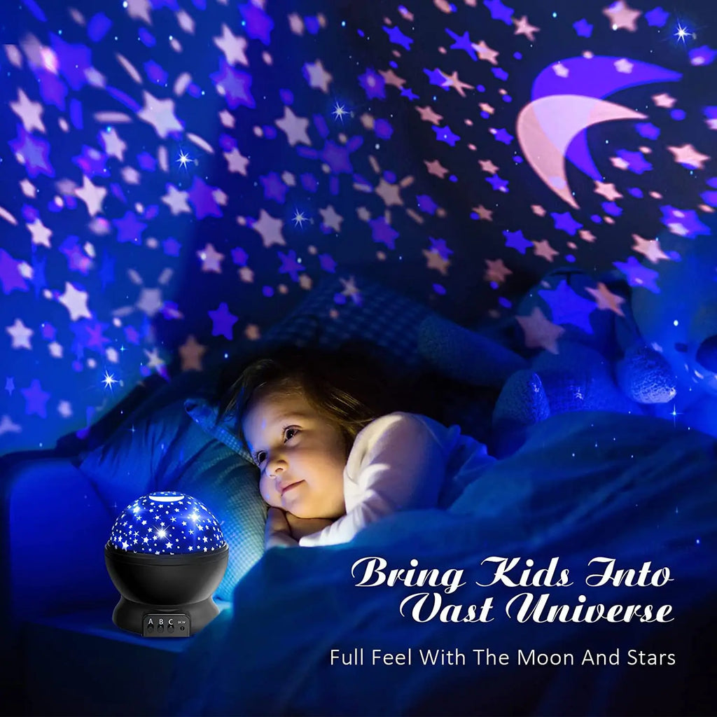 LED Galaxy Lamp 360° Rotating Nebula Effect Starry Sky Projector E27 for Kids Bedroom Decor Birthday Gifts
