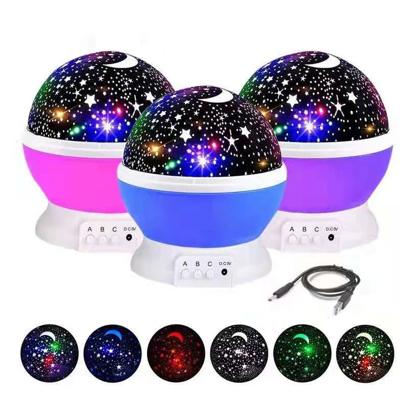 LED Galaxy Lamp 360° Rotating Nebula Effect Starry Sky Projector E27 for Kids Bedroom Decor Birthday Gifts