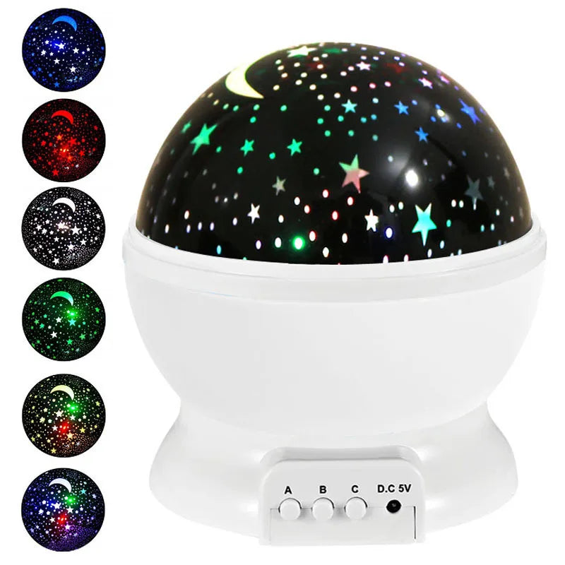 LED Galaxy Lamp 360° Rotating Nebula Effect Starry Sky Projector E27 for Kids Bedroom Decor Birthday Gifts