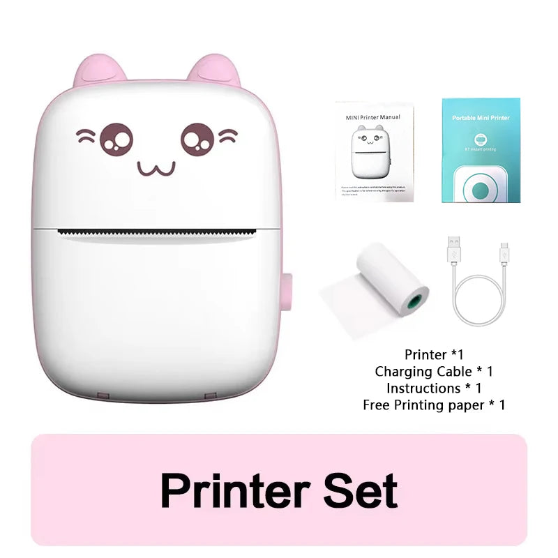 Mini Printer  Portable Thermal Printer HD Pocket Photo Printer With IOS & Android Wireless Photo Printing Tags For Gifts/Home