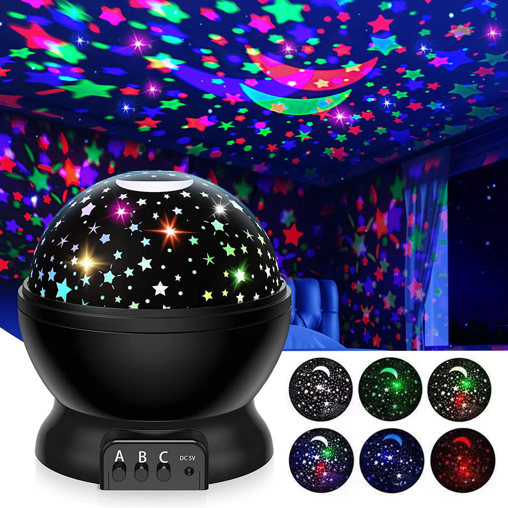 LED Galaxy Lamp 360° Rotating Nebula Effect Starry Sky Projector E27 for Kids Bedroom Decor Birthday Gifts