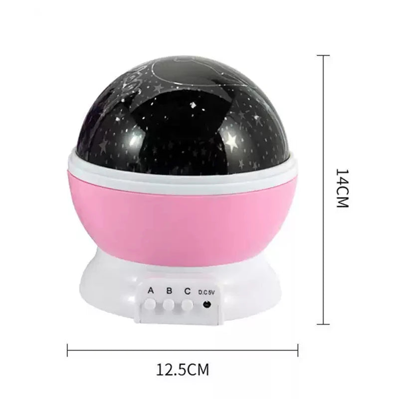 LED Galaxy Lamp 360° Rotating Nebula Effect Starry Sky Projector E27 for Kids Bedroom Decor Birthday Gifts