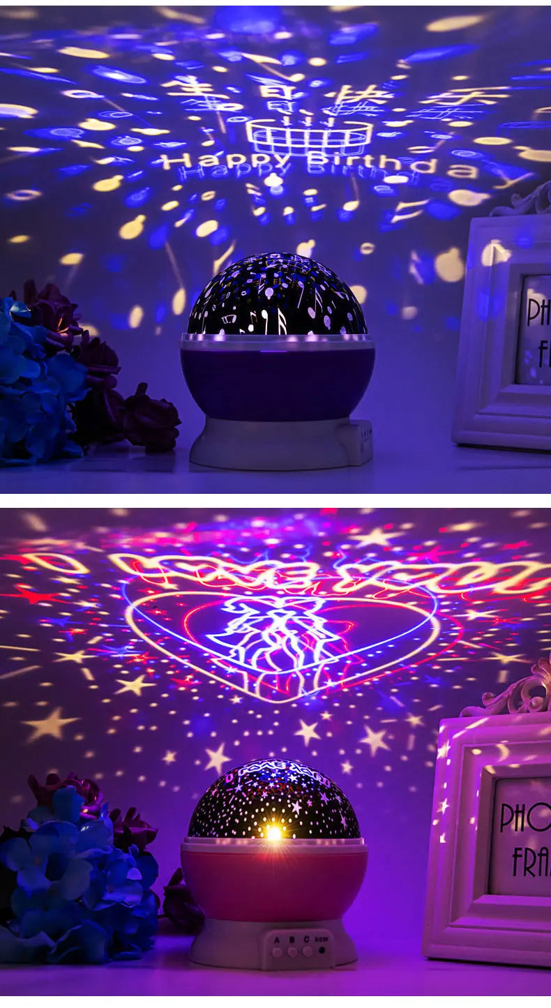 LED Galaxy Lamp 360° Rotating Nebula Effect