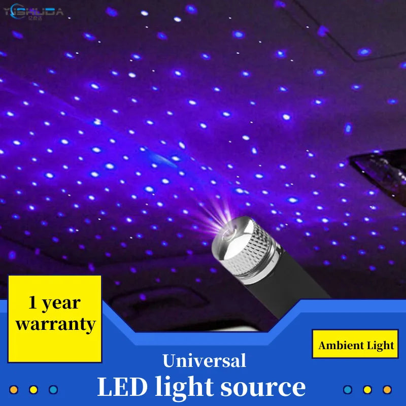 Car Roof Star Night Light Projector Atmosphere Galaxy Lamp
