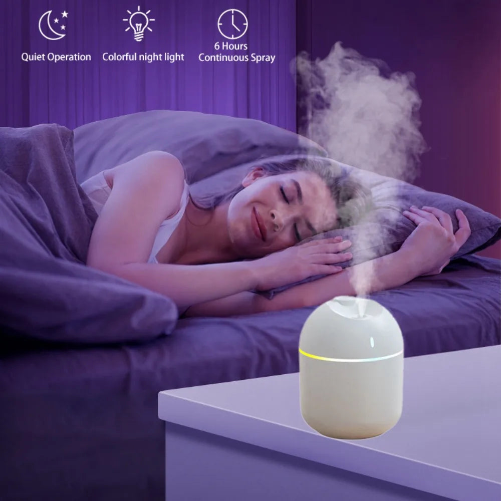 Air Humidifier Cool Mist Aroma Diffuser LED Night Light power-off protect