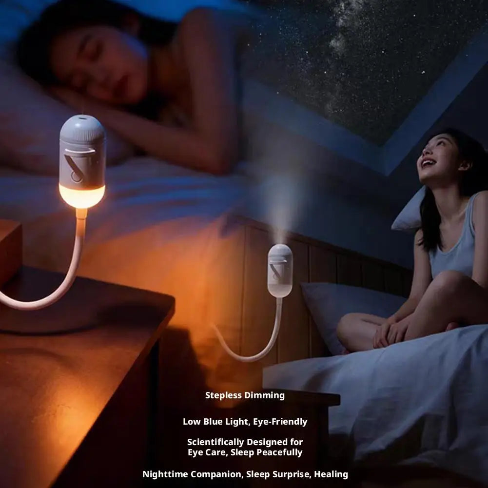 Romantic 2-in-1 Rotatable Galaxy Star Projector Portable USB LED Night Light Sleep Atmosphere Lamp Home Wedding Party Decoration