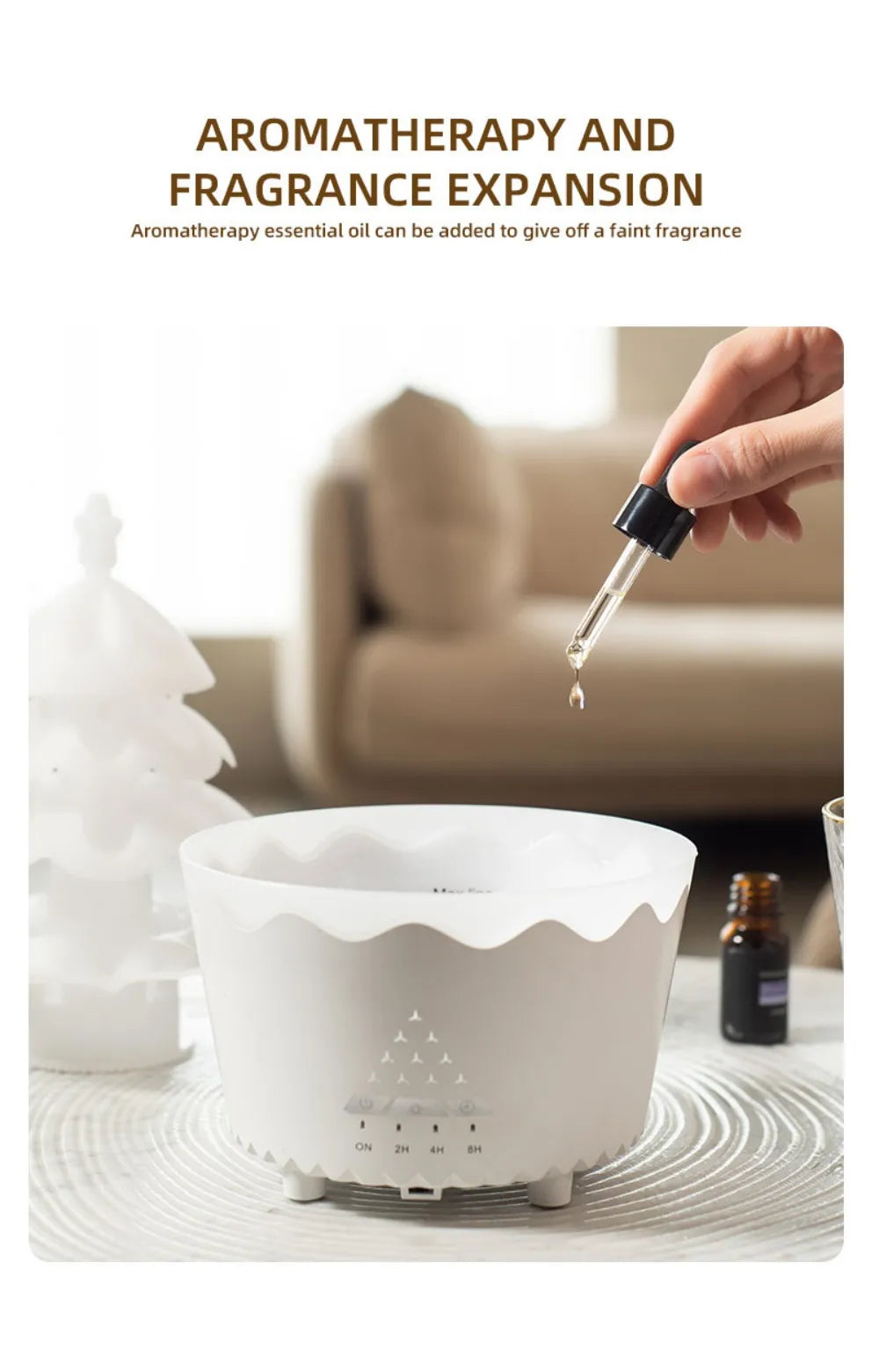 UFO Umbrella Essential Oils Diffuser Large Capacity Humidifier Christmas Jellyfish Aroma Diffuser Raindrop Sleeping Night Lights