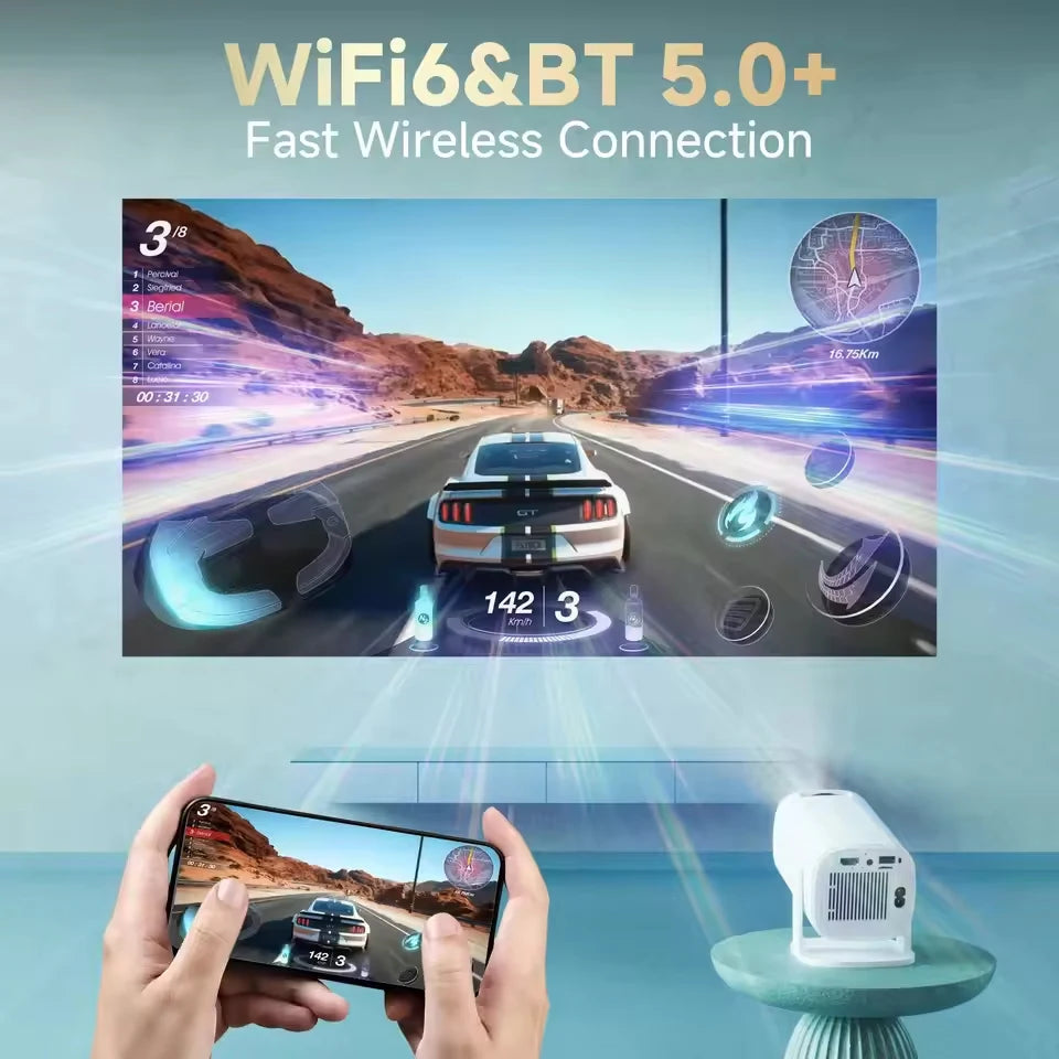 Portable P30PRO Mini Projector Linux System WiFi6 BT 5.0 Support 4K 1280*720P Smart Home Cinema Outdoor Portable Projector 2026