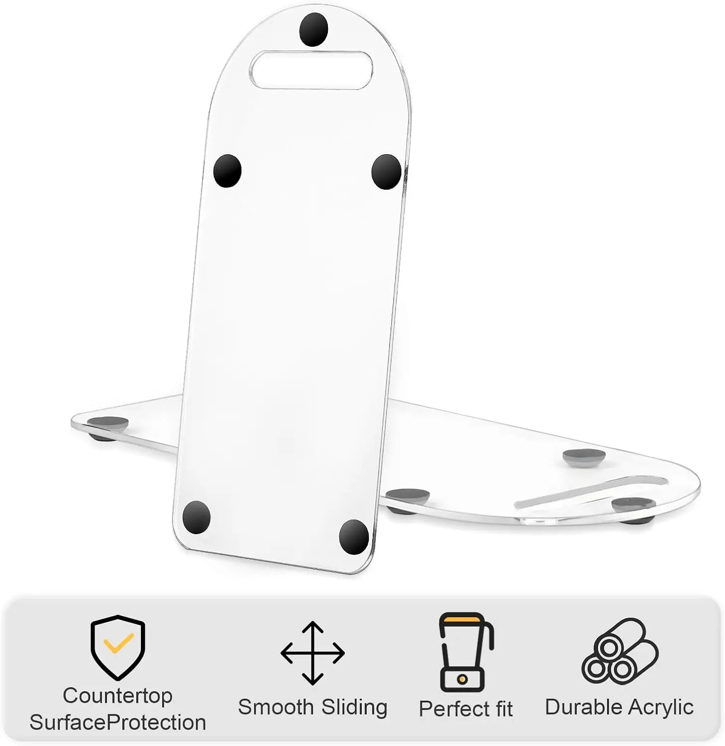 Slider Mat for Ninja SLUSHi FS301, Acrylic Sliding Pad Compatible with Keurig, Ninja Coffee Maker etc .