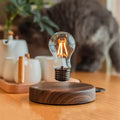 3D Levitating Moon LED Night Light Magnetic Floating Table Lamp with Wooden Base Multi-Color Temperature Settings Creative Gift
