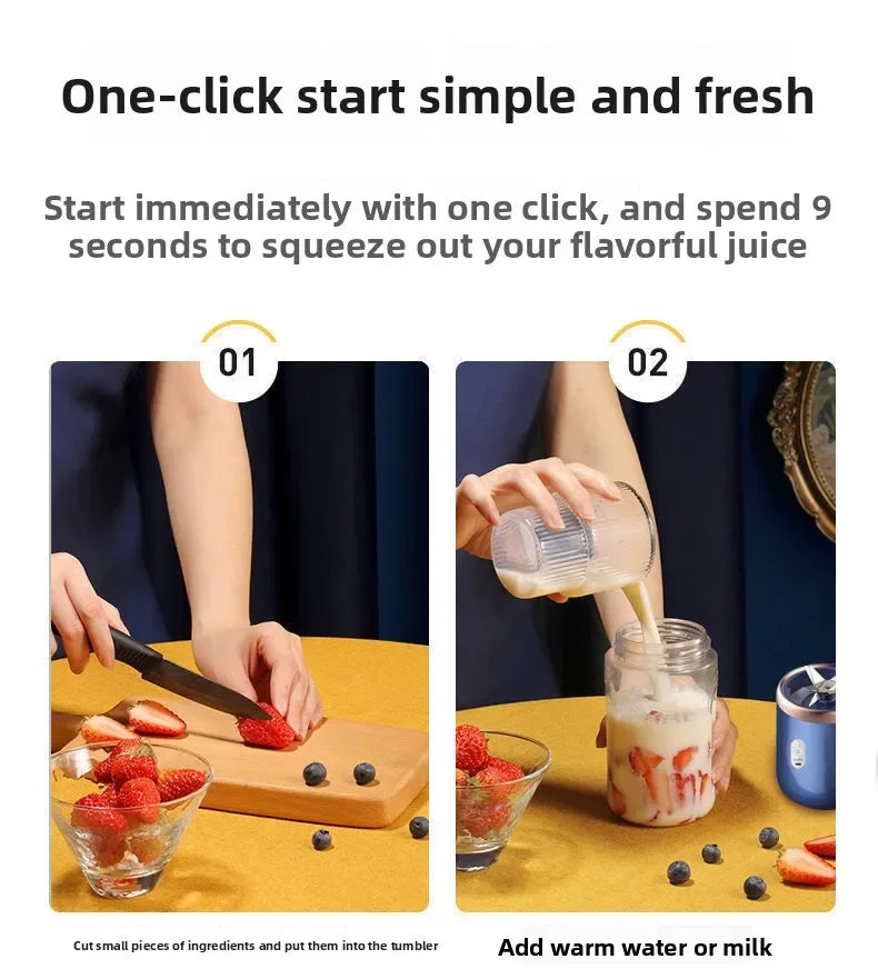 Portable Fruit Juice Blenders  Personal Electric Mini Bottle