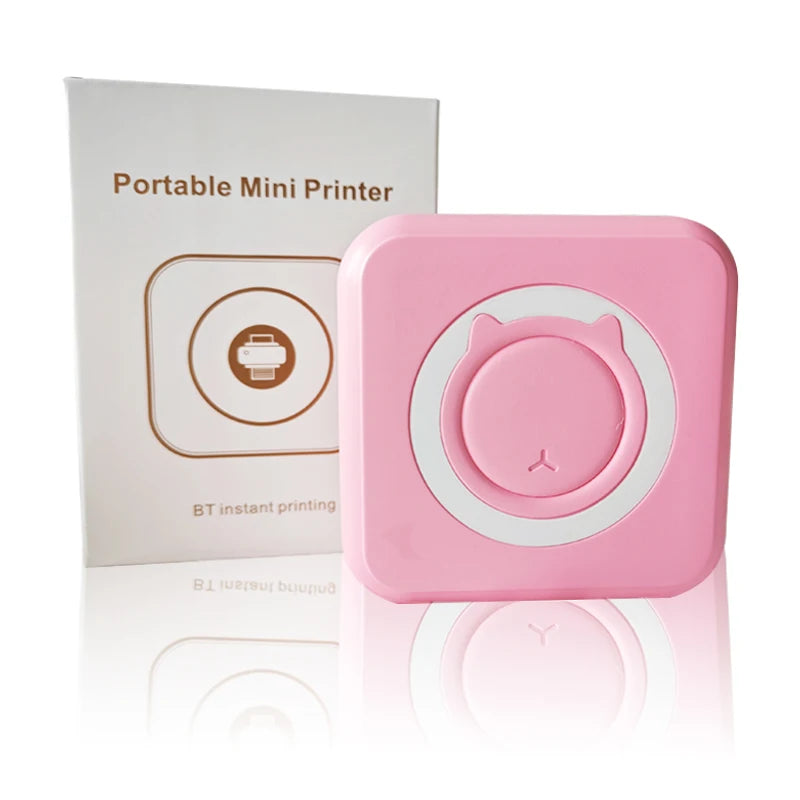 Portable Mini Thermal Printer Wirelessly BT 203dpi Photo Label Memo Wrong Question Printing With USB Cable Imprimante Portable