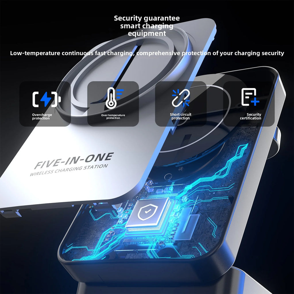 Multifunctional Foldable 5-In-1 Phone Watch Earphone Magnetic