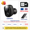5MP 4G Solar Security Camera 2K HD Wireless Outdoor Color Night Vision Battery Powered Support PIR Waterproof Two-Way Audio