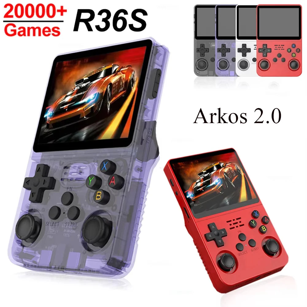 Original Arkos System R36S Retro Game Console Handheld 3.5" Consolas R36 S Portable Pocket Video Player 64GB 128GB Kid Gift