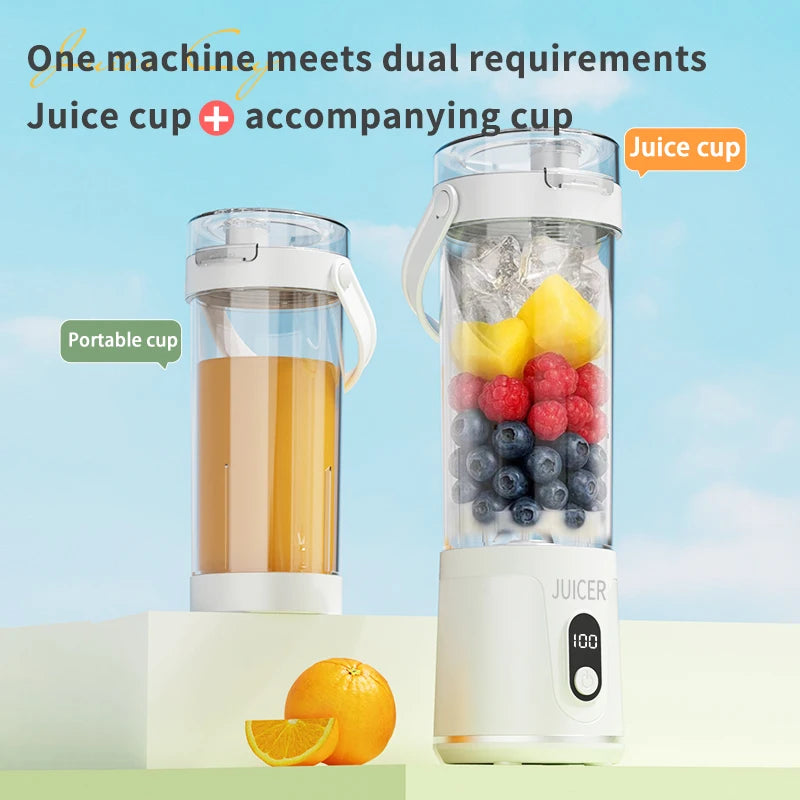 Portable Blender Cup, Electric Juicer Blender for Milkshakes and Smoothies