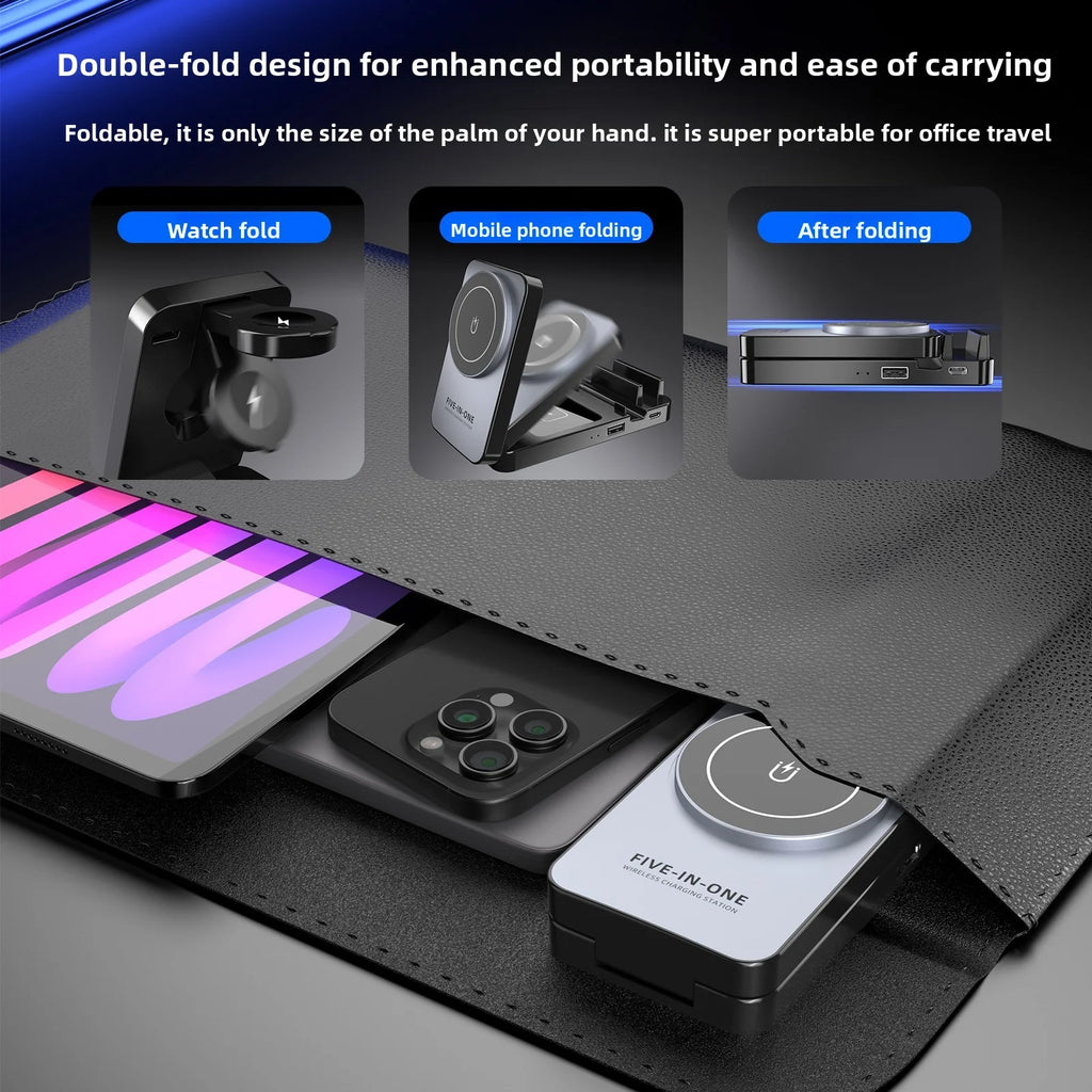 Multifunctional Foldable 5-In-1 Phone Watch Earphone Magnetic