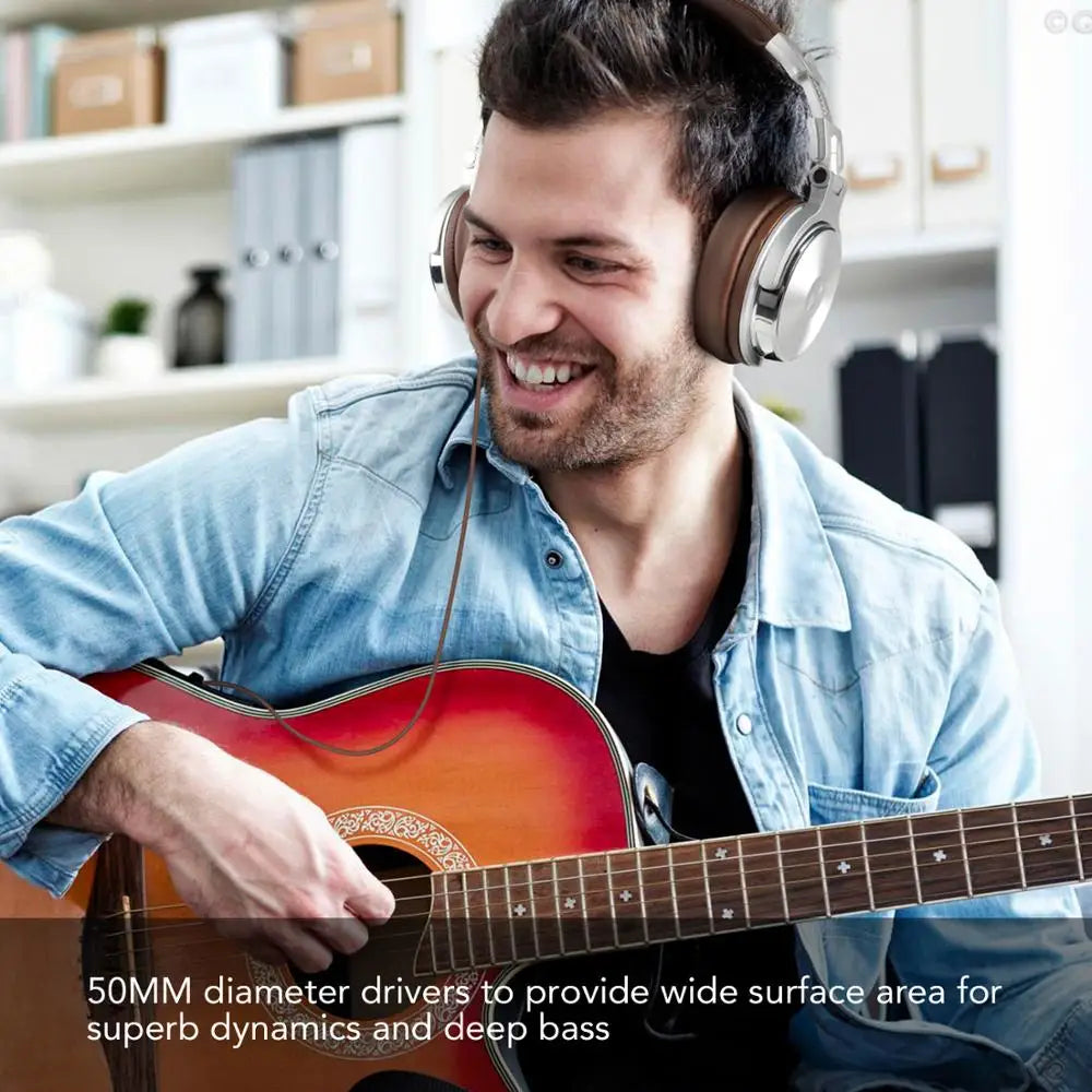 Professional Studio DJ Headphones With Microphone Over Ear