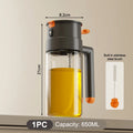 2-in-1 Oil Spray Bottle 470/650ml Large Capacity Leakproof Glass Oiler with Pour Spout Multifunctional Kitchen Cooking Accessory