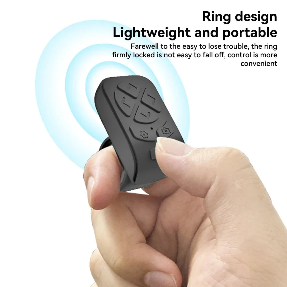 Bluetooth Remote Control 7 Buttons Scrolling Finger Phone Video Control Selfie Stick Automatic Page Fingertip Camera Controller