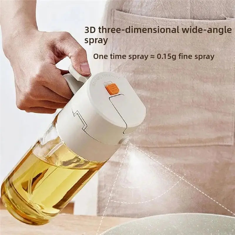 AA81-Oil Bottle For Cooking - Glass Olive Oil Sprayer And Pourer, Ideal For Grilling, Baking, And Salad Dressing