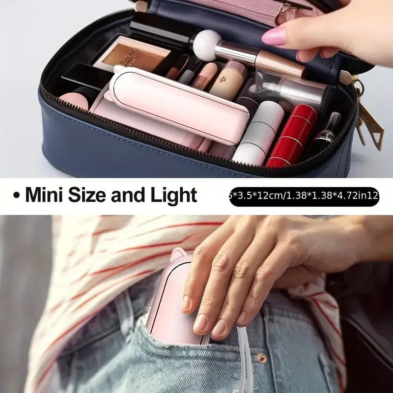 Portable Mini Fan Rechargeable, 3-speed,for Women