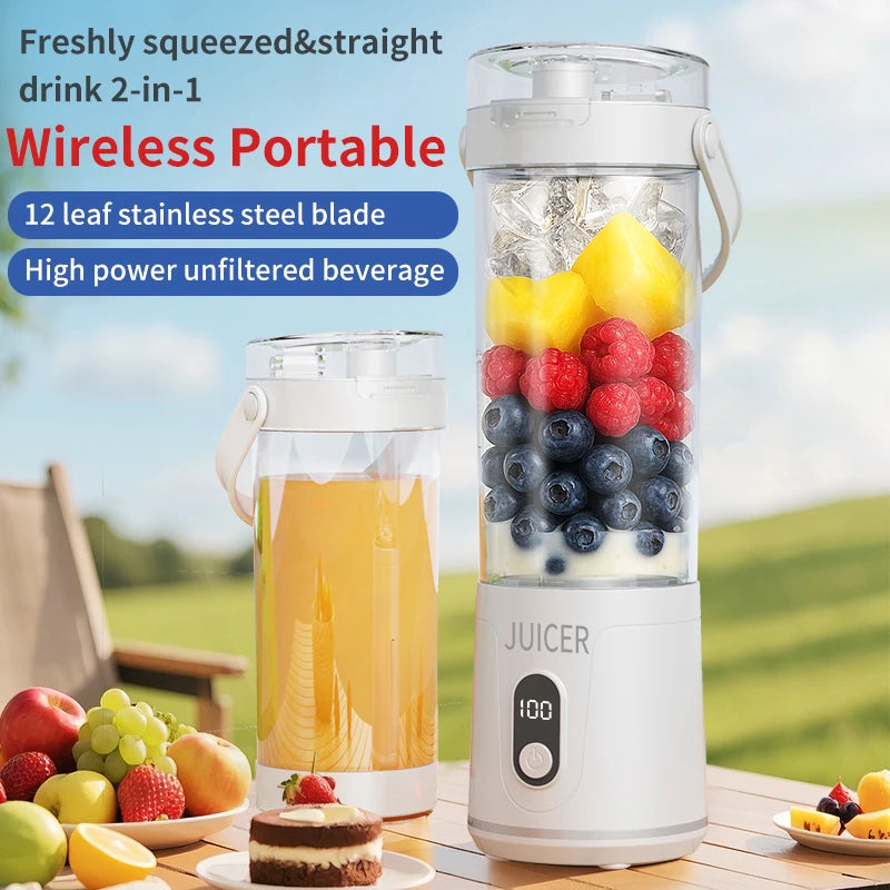 Portable Blender Cup, Electric Juicer Blender for Milkshakes and Smoothies