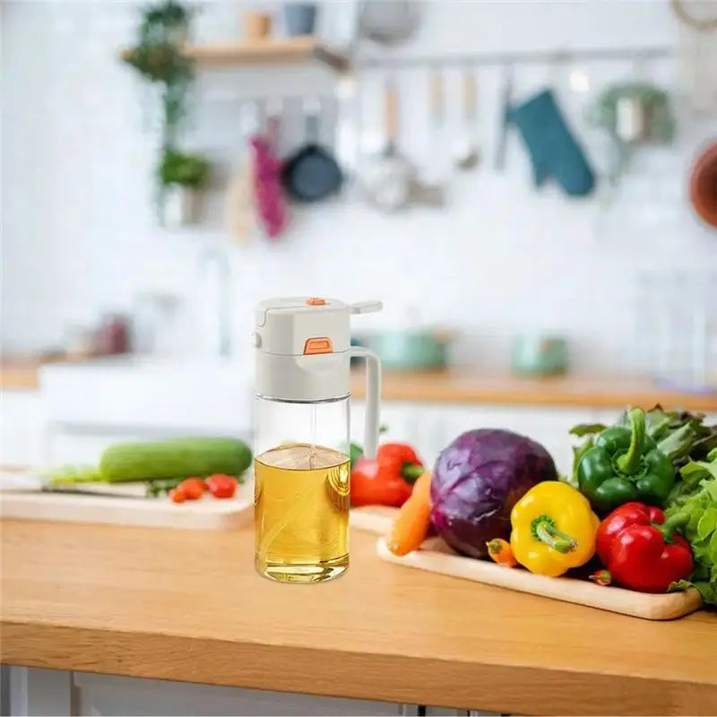 AA81-Oil Bottle For Cooking - Glass Olive Oil Sprayer And Pourer, Ideal For Grilling, Baking, And Salad Dressing