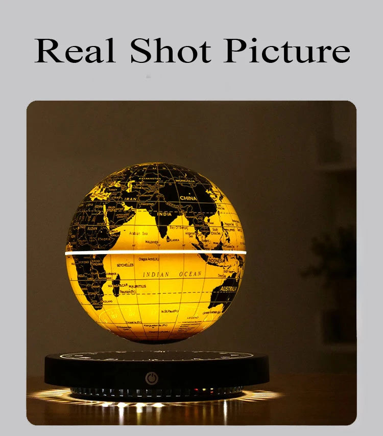 Magnetic Levitation Globe 3D Luminous Self 360 Degree Rotating Night Light Led Earth Floating Lamp Office Desktop Student Gift