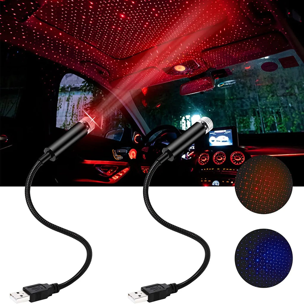Car Roof Star Night Light Projector Atmosphere Galaxy Lamp