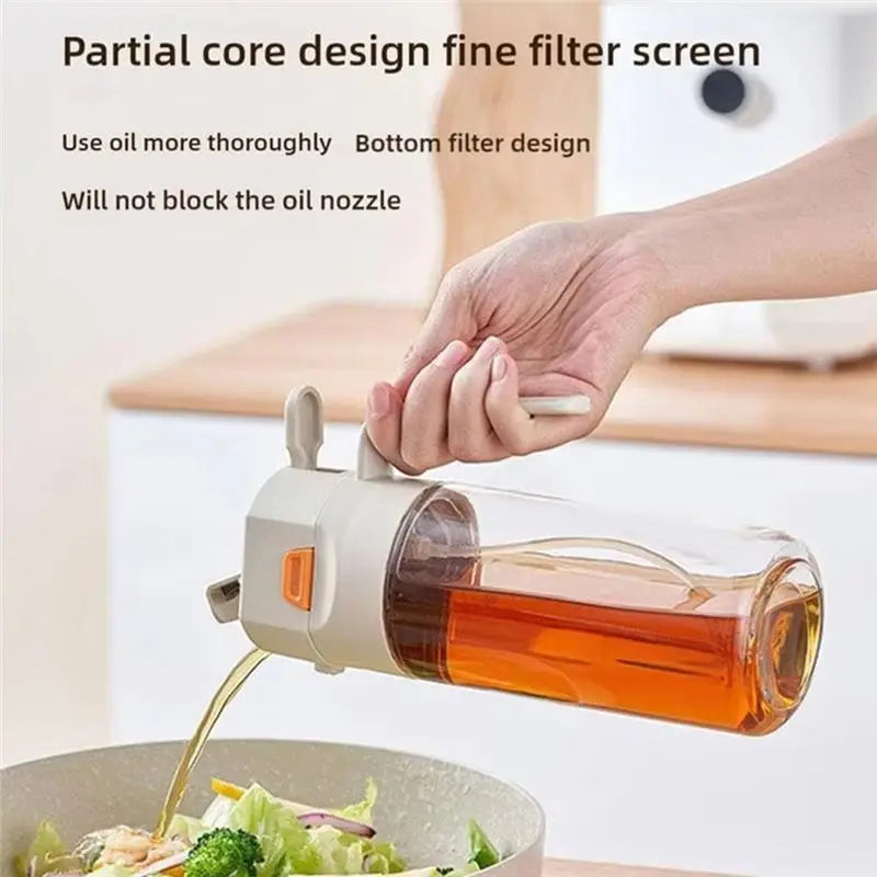 AA81-Oil Bottle For Cooking - Glass Olive Oil Sprayer And Pourer, Ideal For Grilling, Baking, And Salad Dressing