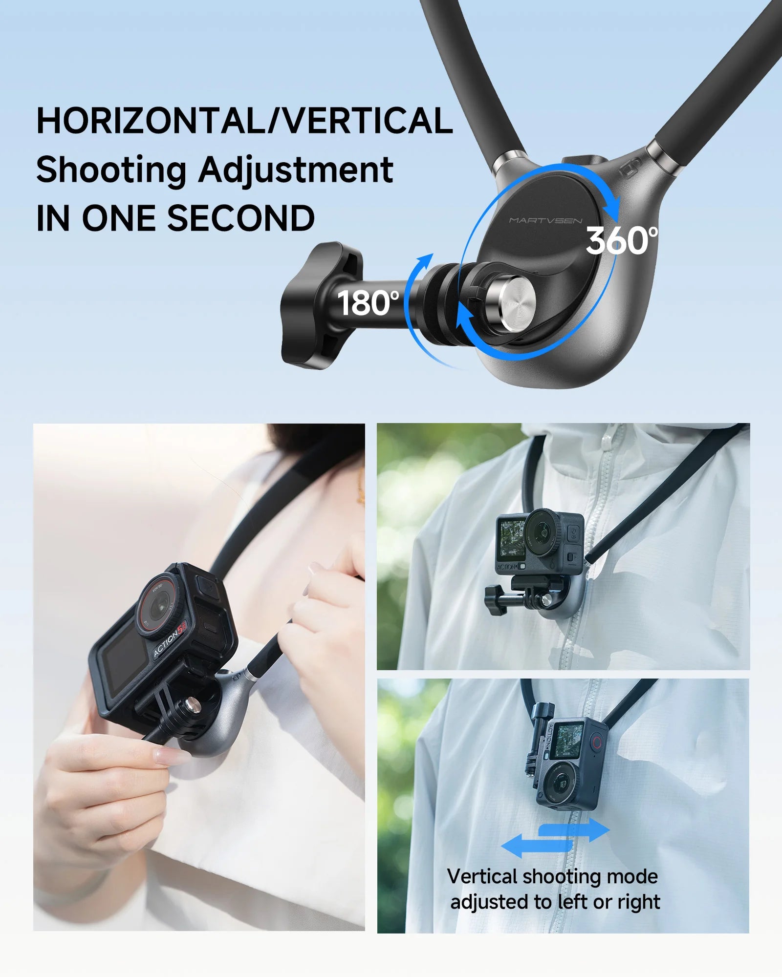 Neck Phone Holder for Recording - POV/Vlog Phone Holder, Hands Free