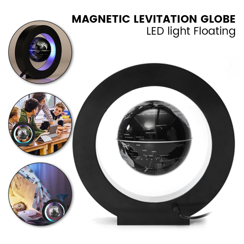 Levitating Lamp Magnetic Levitation Globe LED Rotating Globe Lights Bedside Lights Home Novelty Floating Lamp New Year Gifts
