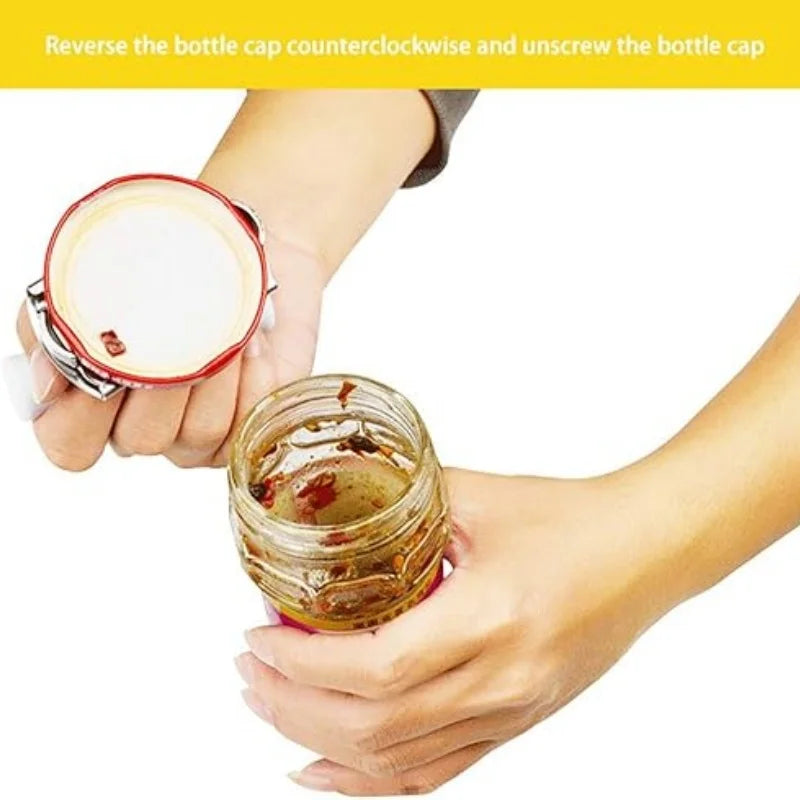 Jar Opener Lid Gripper Manual Tool Effortless Opening Jars Easy Adjustable Large Remover for Kitchen Glass Jar Wrench Twist Grip