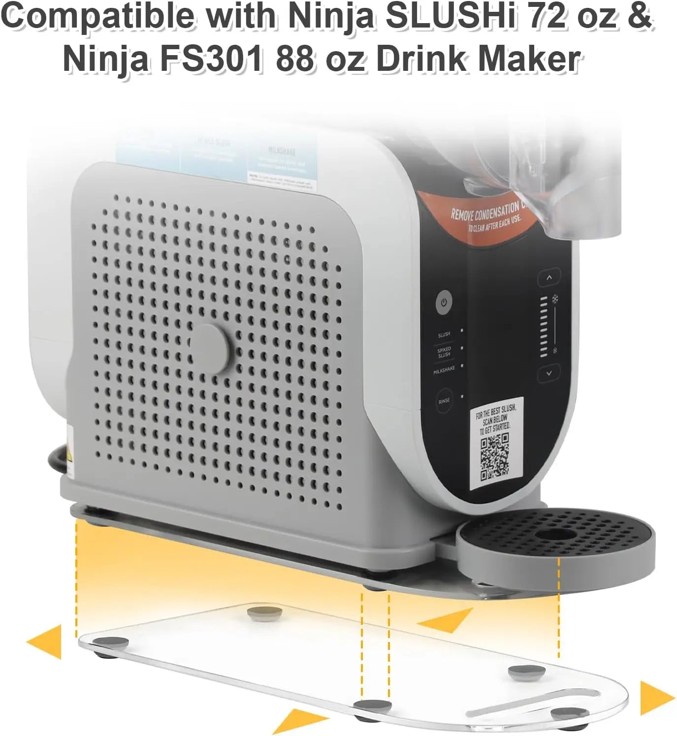 Slider Mat for Ninja SLUSHi FS301, Acrylic Sliding Pad Compatible with Keurig, Ninja Coffee Maker etc .