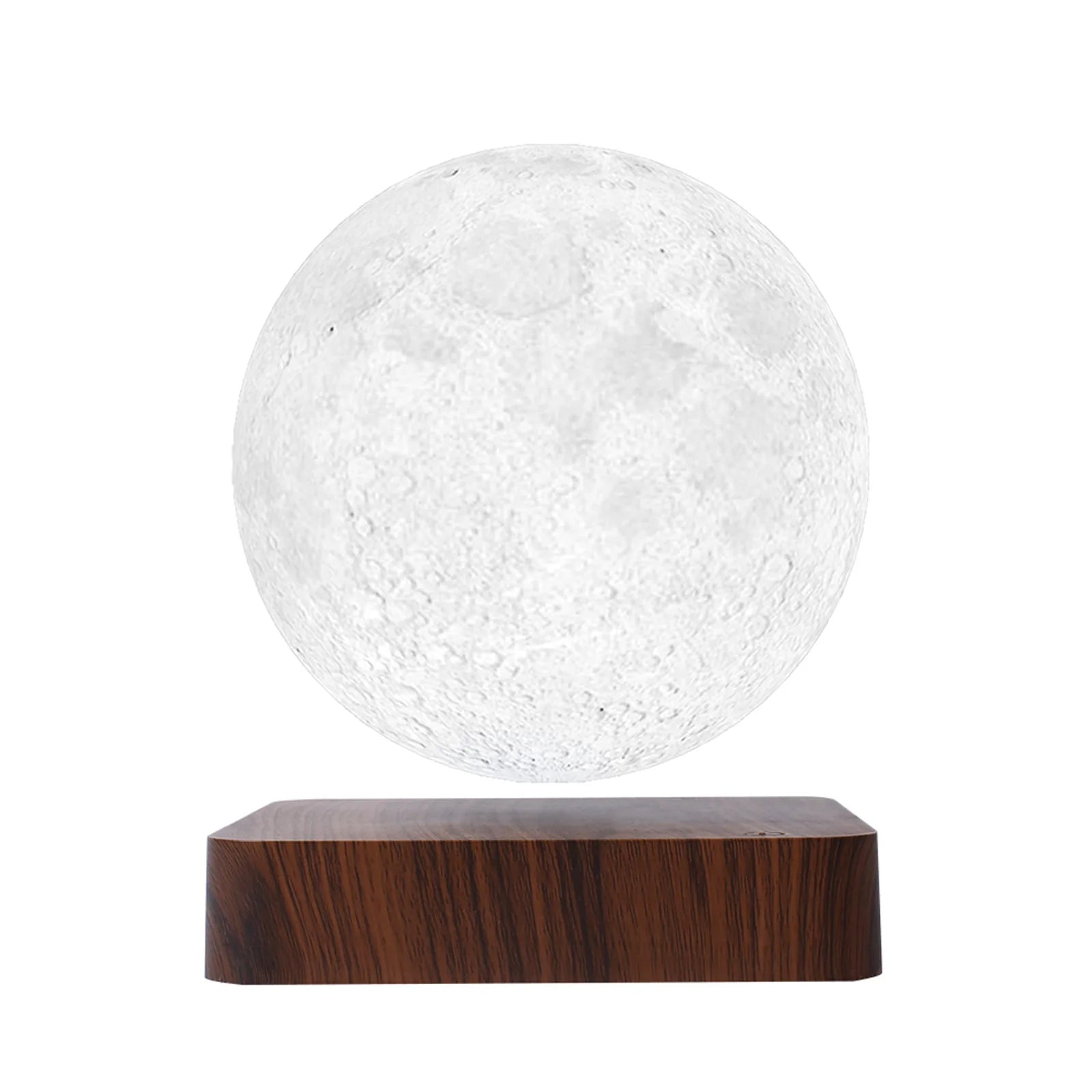 Levitating Moon Magnetic Floating Night Light Creative Table 3D Printed LED Lamp with Wooden Base Night Light Magnetic Moonlight