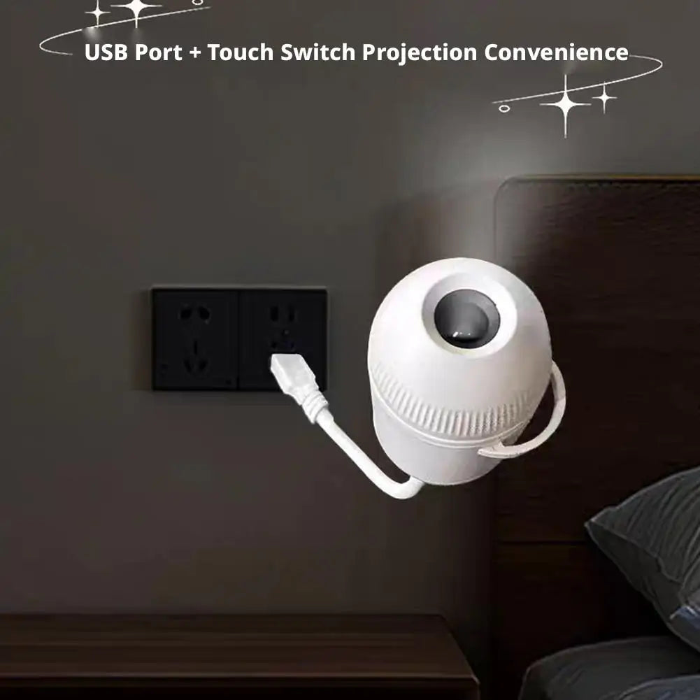 Romantic 2-in-1 Rotatable Galaxy Star Projector Portable USB LED Night Light Sleep Atmosphere Lamp Home Wedding Party Decoration