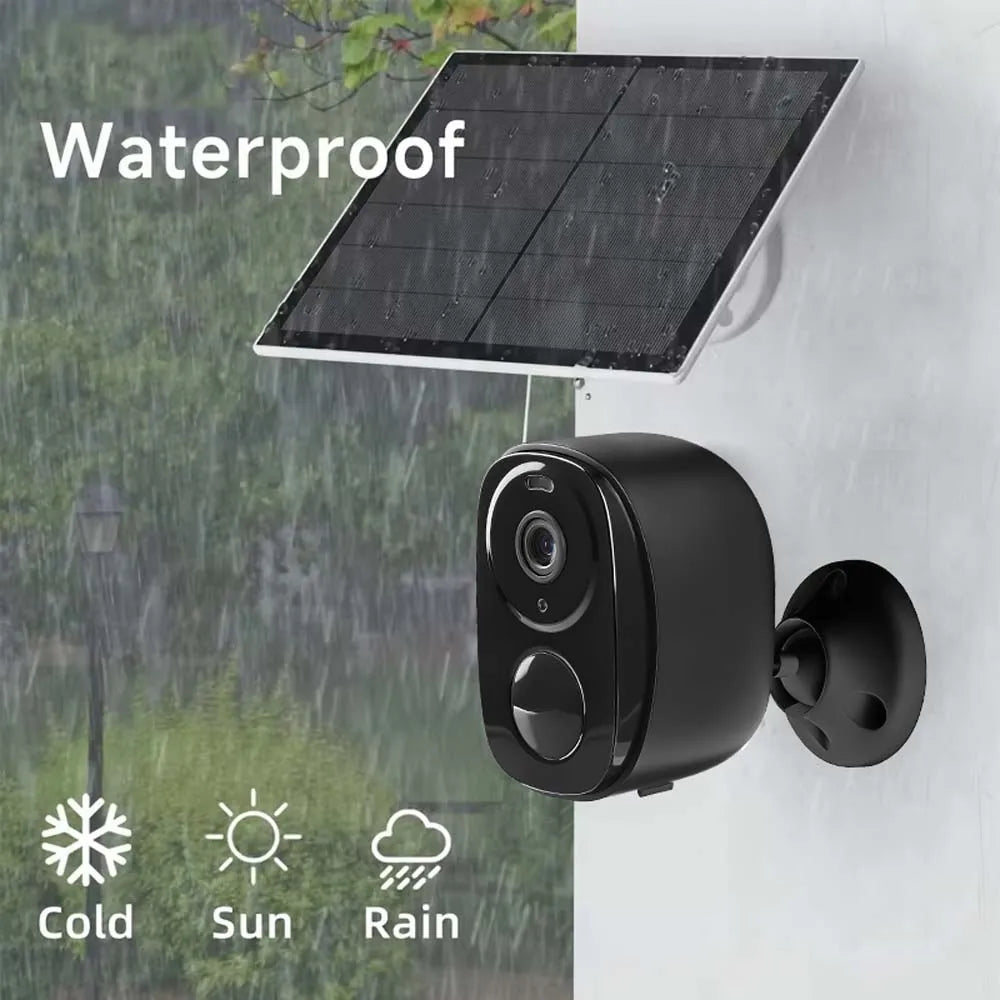 5MP 4G Solar Security Camera 2K HD Wireless Outdoor Color Night Vision Battery Powered Support PIR Waterproof Two-Way Audio