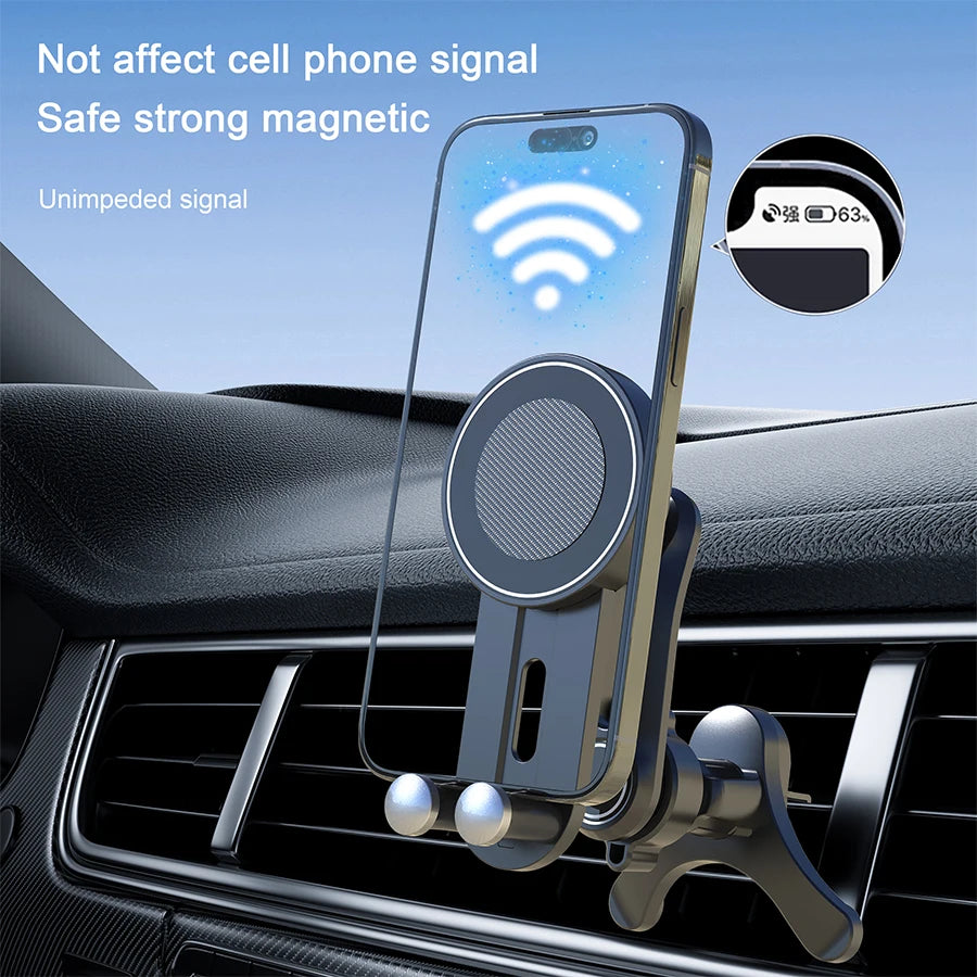 Magnetic Phone Mount for Car Compatible for Magsafe Car Mount, Not Blocking Air Vent, Strengthen Magnetic Car Phone Holder