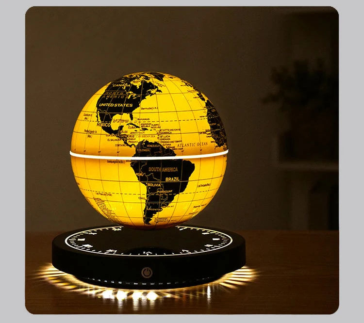 Magnetic Levitation Globe 3D Luminous Self 360 Degree Rotating Night Light Led Earth Floating Lamp Office Desktop Student Gift