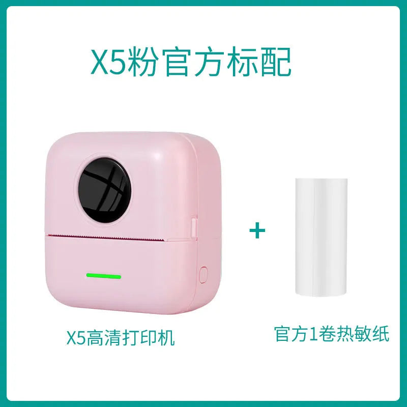 Mini Portable Thermal Printer Wireless Pocket Photo Label Printer for Home Office Daily Learning Use