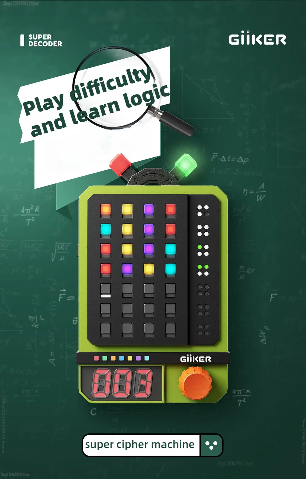 English Version Giiker Super Decoder Machine Board Game Logical Thinking Reasoning Children Game Birthday Gift 600+ Levels
