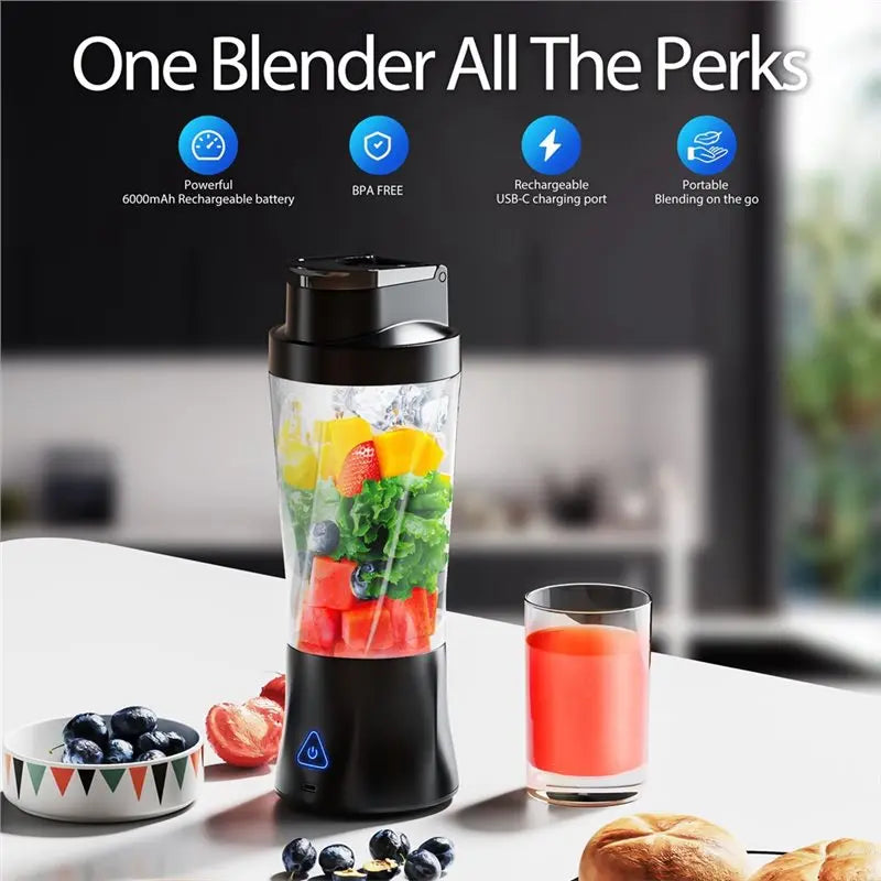 Portable Blender Cordless Rechargeable Mini Smoothie Maker