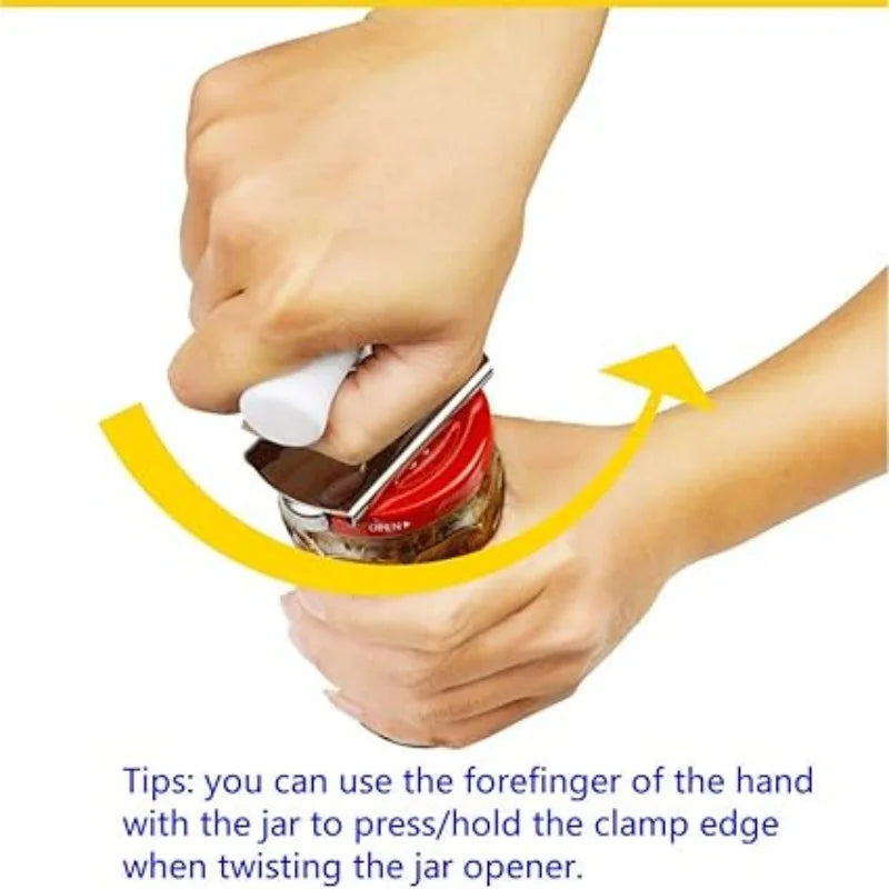 Jar Opener Lid Gripper Manual Tool Effortless Opening Jars Easy Adjustable Large Remover for Kitchen Glass Jar Wrench Twist Grip