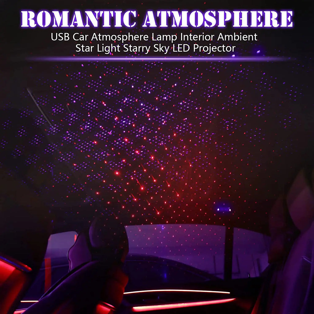 Car Roof Star Night Light Projector Atmosphere Galaxy Lamp