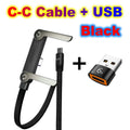 USB Type C Flat Charger Charging Cable C Kick Cable Stand Invisible Support Foldable Phone Holder 240W Charge Bracket For iPhone