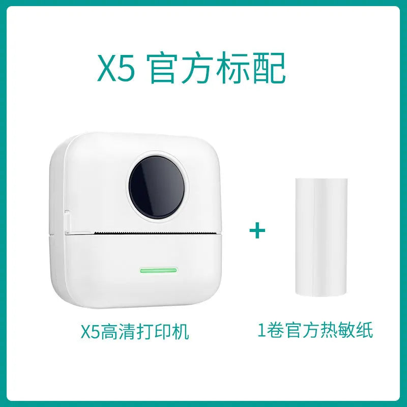 Mini Portable Thermal Printer Wireless Pocket Photo Label Printer for Home Office Daily Learning Use