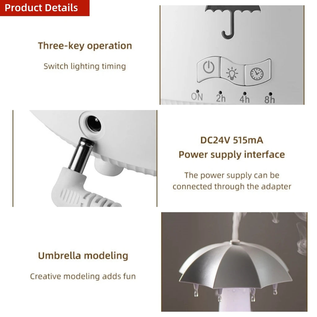 Room Umbrella Humidifiers Rotating Water Rain