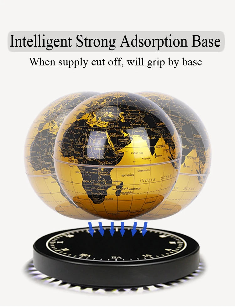 Magnetic Levitation Globe 3D Luminous Self 360 Degree Rotating Night Light Led Earth Floating Lamp Office Desktop Student Gift