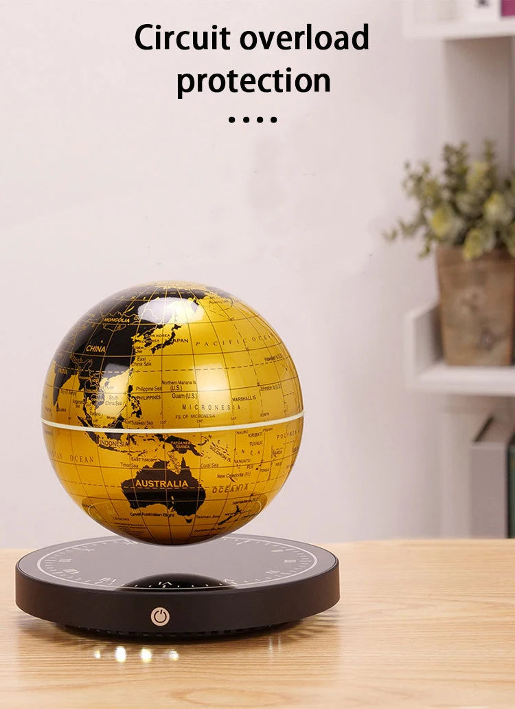 Magnetic Levitation Globe 3D Luminous Self 360 Degree Rotating Night Light Led Earth Floating Lamp Office Desktop Student Gift
